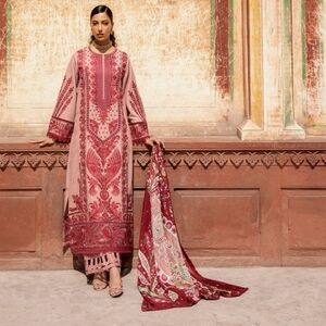 Elegant Pink Embroidered Dress